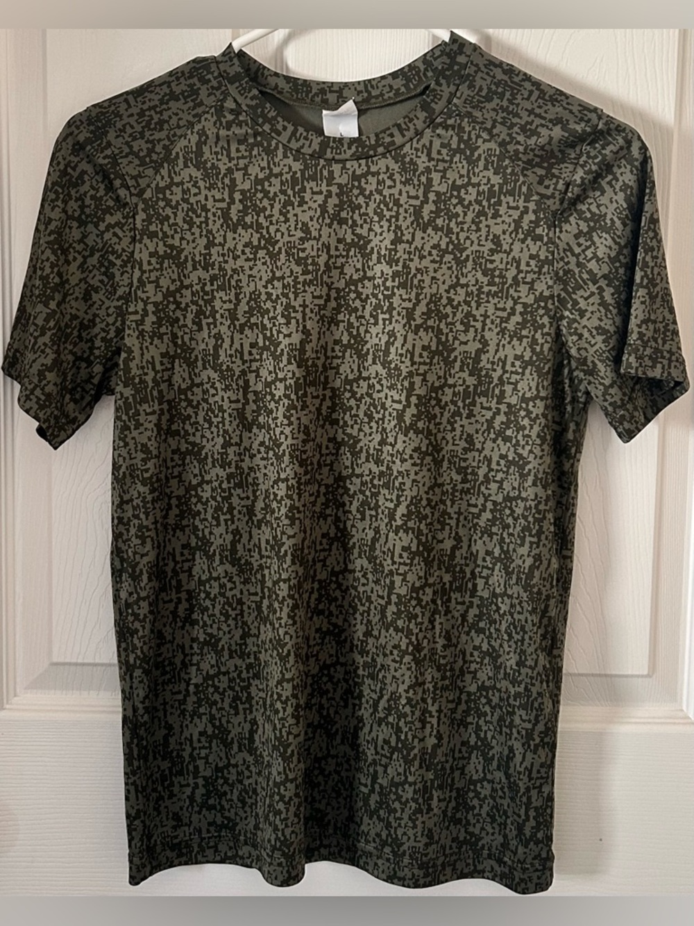 Kids unisex military Green Digital Camo Short Sleeve T-Shirt